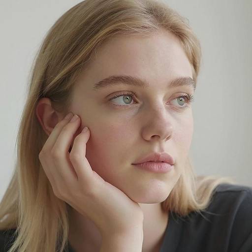 Close-Up Portrait of a Young Woman