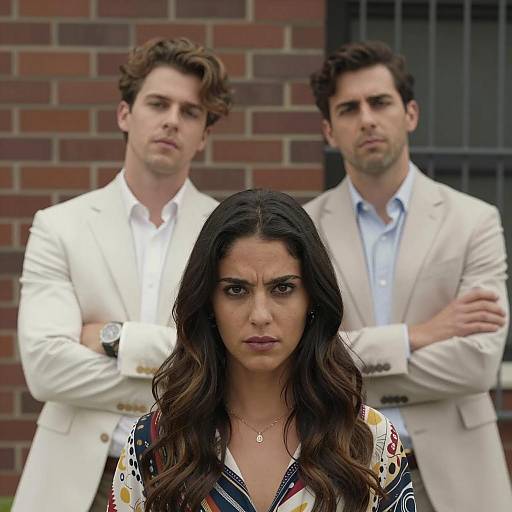 Confident Trio Against Urban Backdrop