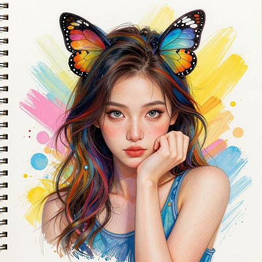 Colorful Cinematic Feminine Portrait