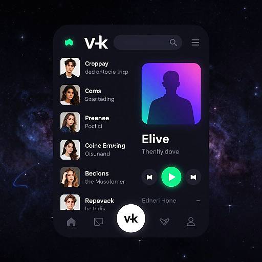 Cosmic Dark Mode VK Theme
