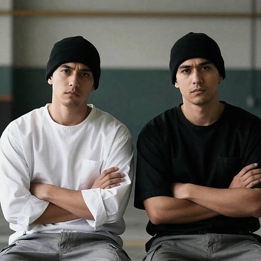 Serious Men in Prison Uniforms