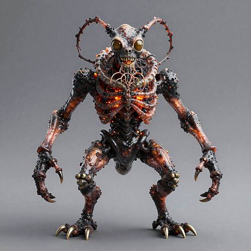 Pyroclastic Glass-Shelled Alien Creature