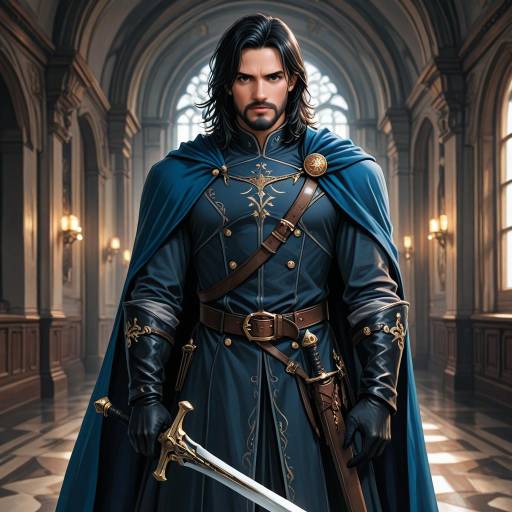 A Heroic Boy with Sword and Cape