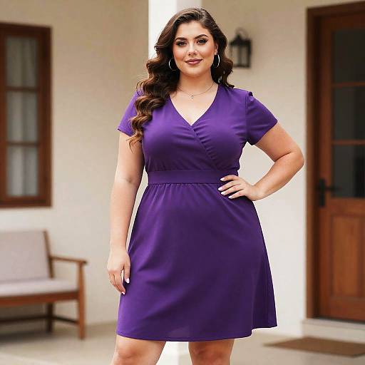 Ursula Plus Size Woman in Purple Dress