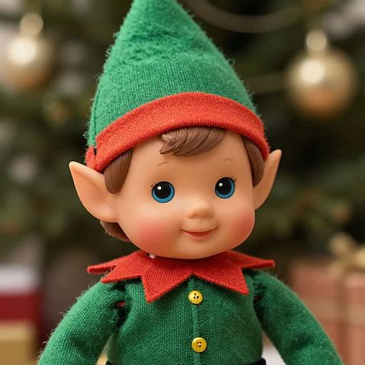 Close-Up Toddler Elf Doll