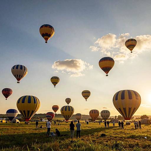 Vibrant Hot Air Balloon Festival Sunrise