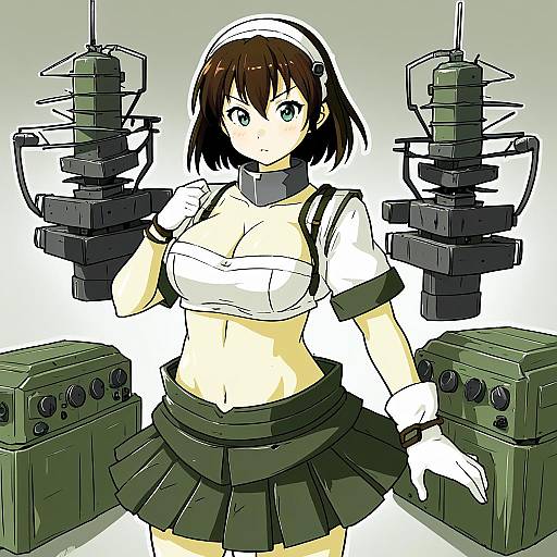 Illustration of Mutsu kai ni (kancolle), kantai collection in the style of Michii yuuki