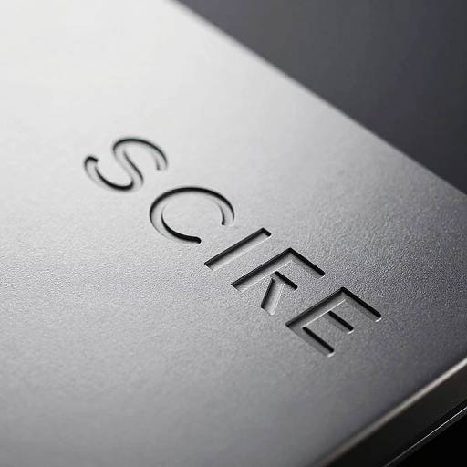 Engraved Sans Font on Metallic Surface