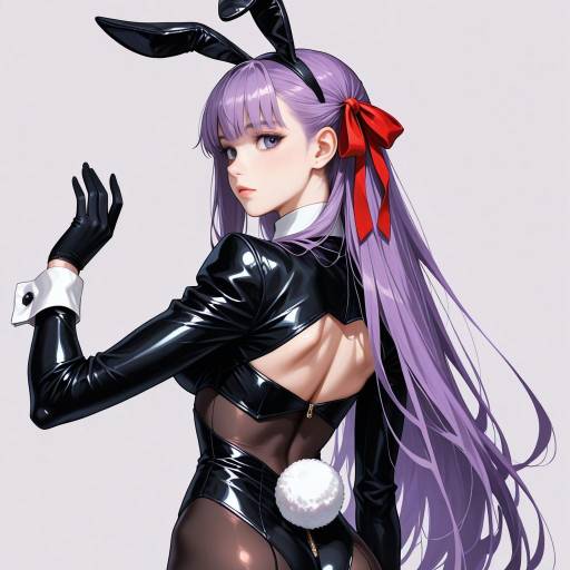 Cute Anime Girl in Reverse Bunny Outfit