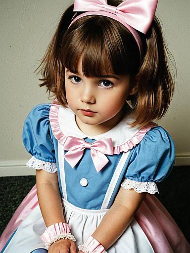 Toddler Girl in Alice Costume