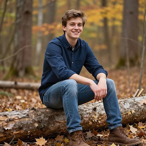Autumn Portrait of a Young Man