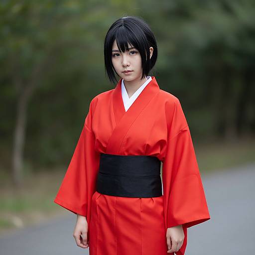 Toudou Jujutsu Cosplay in Red Kimono