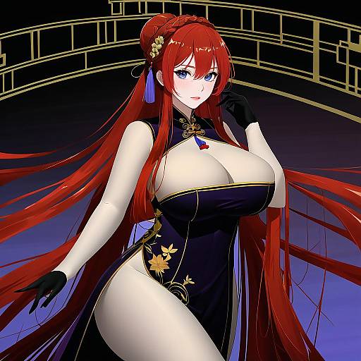 Illustration of Monarch (azur lane), azur lane in the style of Qixia