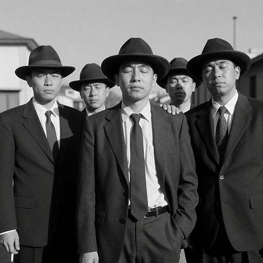 Classic Black and White Suit Portrait