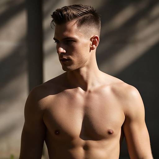 Masculine European Man with Butch Cut
