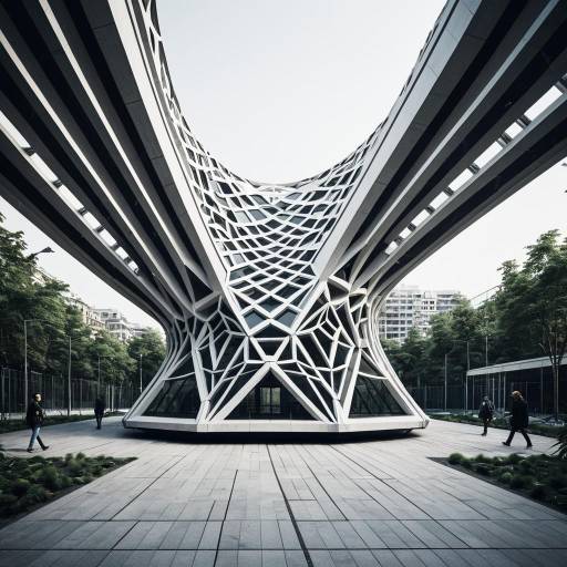 Futuristic Geometric Pavilion at Urban Zoo