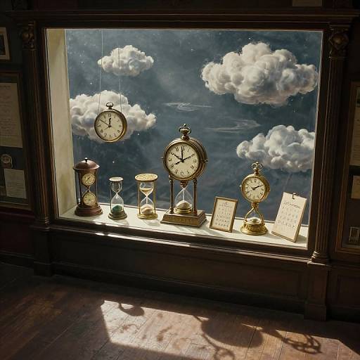 Surreal Antique Timepiece Window