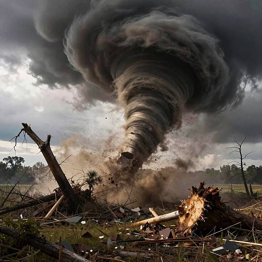 Massive Tornado Devastates Rural Landscape