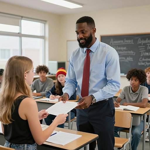 Engaging Teacher in Classroom Setting