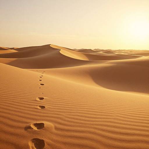 Serene 3D Desert Sunset Landscape