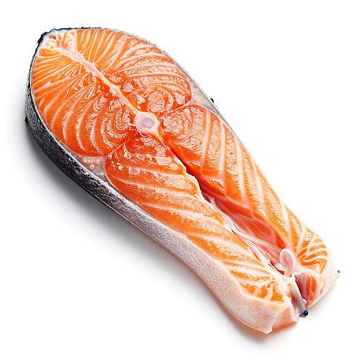 Close-Up Vibrant Orange Salmon Fillet