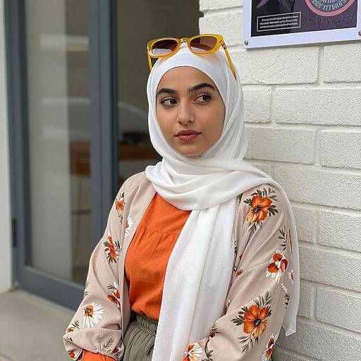 Young Woman in Colorful Casual Outfit