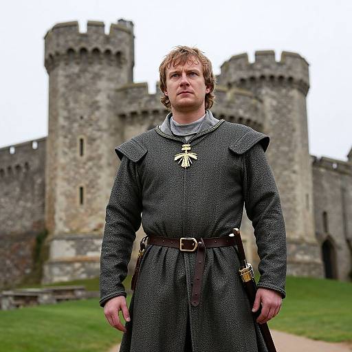 Medieval Arthur King by Castle