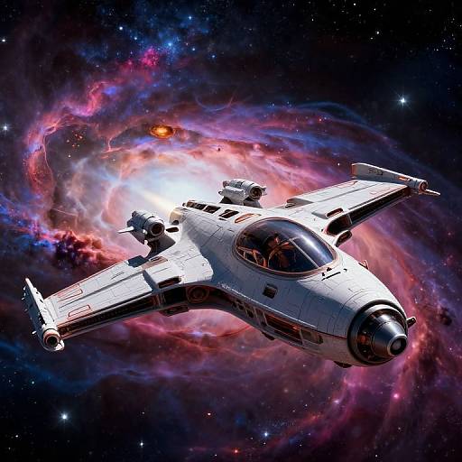 Pilot Bradd Navigates Vibrant Nebula