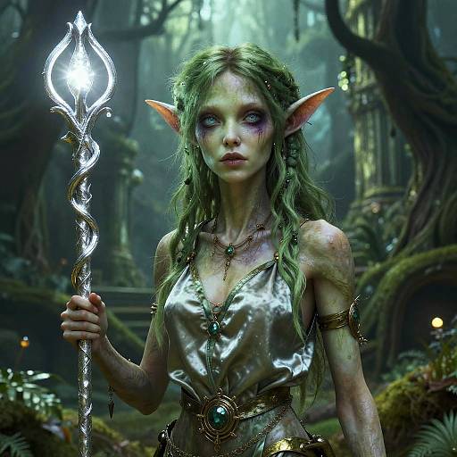 Horror-Themed Female Dryad Close-Up