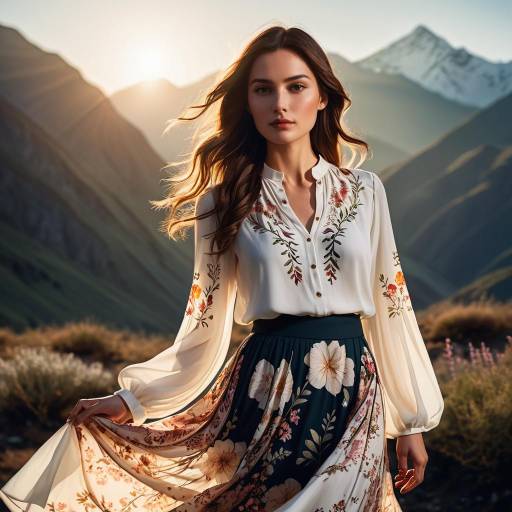 Dramatic Portrait of Confident Woman Outdoors
