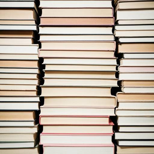 Nostalgic Stack of Pale Books