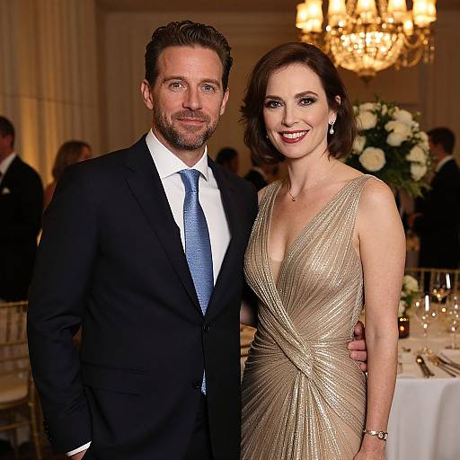 Elegant Duo at Formal Reception