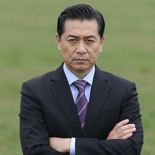 Serious Middle-Aged Man in Suit