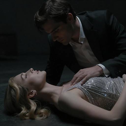 Moody Photo: Man Leaning Over Woman