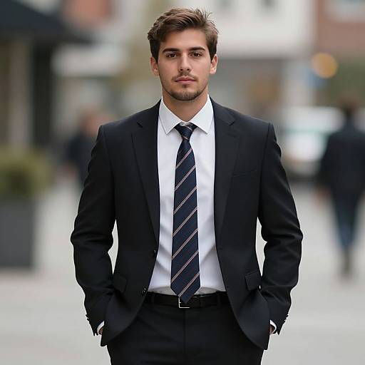 Realistic Male in Casual Business Attire