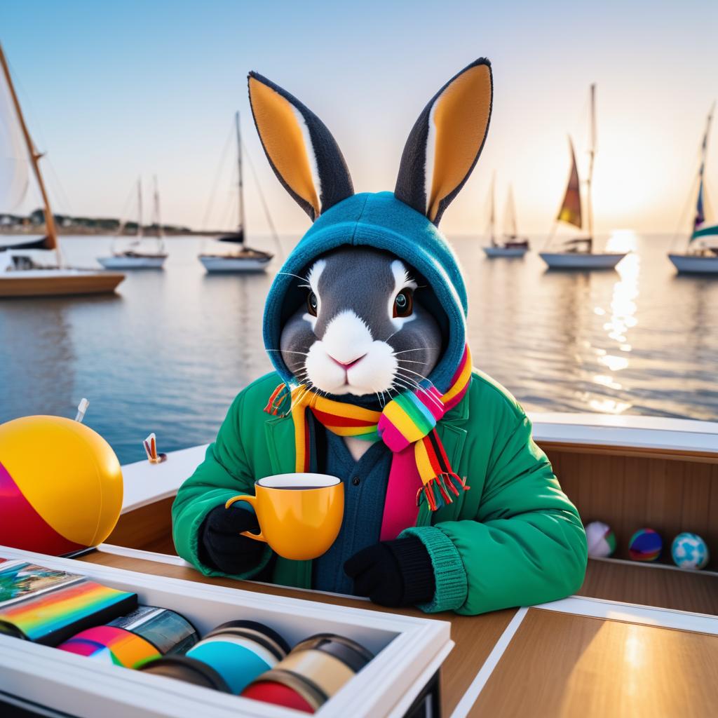 Stylish Rabbit: Coffee on a Boat