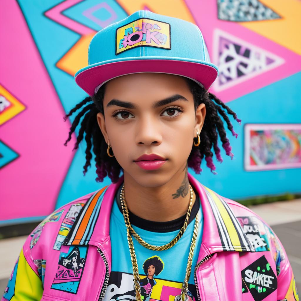 Punk Rock Skater in Vibrant LA Skate Park