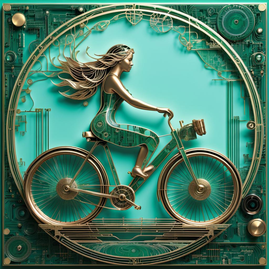 Circuit Board Venus on a Bicycle