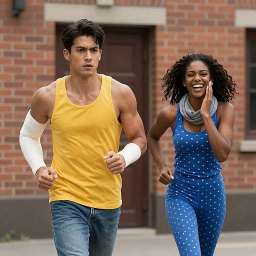 Dynamic Duo in Action Photograph