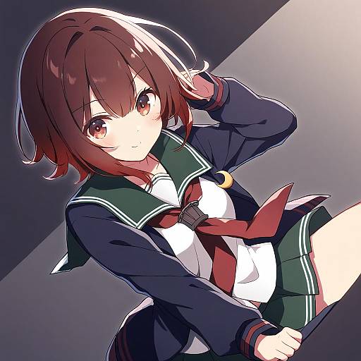 Illustration of Mutsuki kai ni (kancolle), kantai collection in the style of Shirase (shirose)