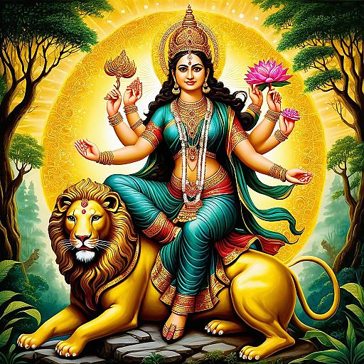 Divine Beauty: Lakshmi in Moonlit Splendor