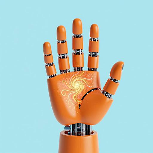 Neo-Futuristic Innovation in Orange and Blue