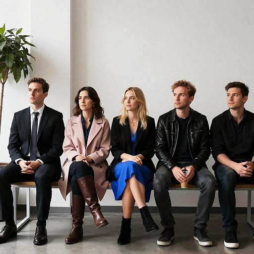 Waiting Area Scene with Diverse Individuals