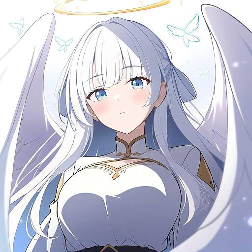 Illustration of Angel girl (shimmer), original in the style of Hoshino ouka