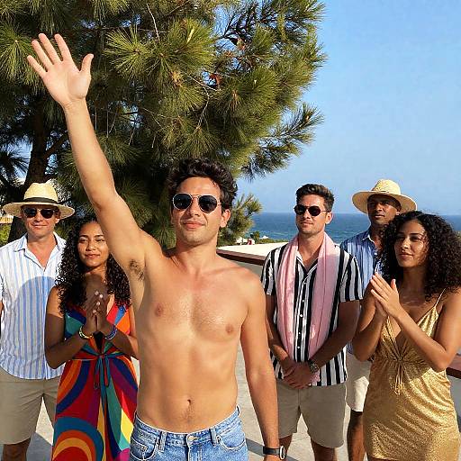 Rooftop Gathering with Scenic Ocean View