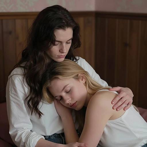 Two Women Sharing an Intimate Moment