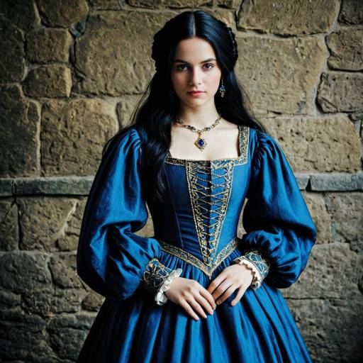 Medieval Gown with Jewelry and Charm