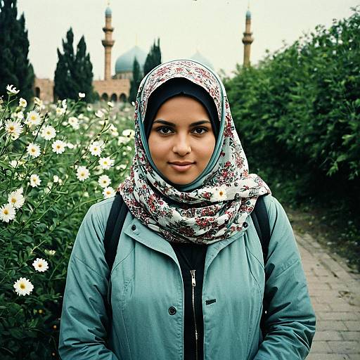 Realistic Islamic Outfit Portrait Outdoors