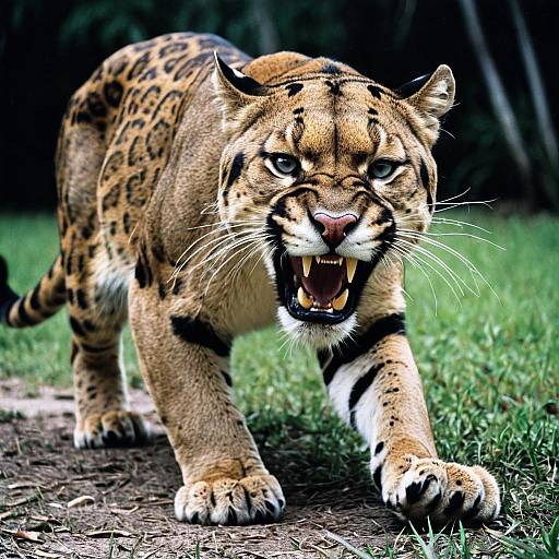 Florida Panther Showing Fangs