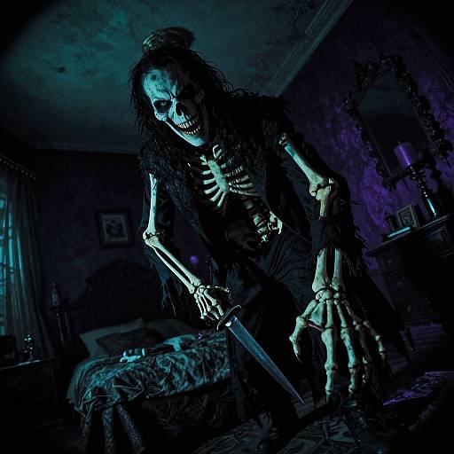 Cinematic Dark Skeleton Sorcerer Scene